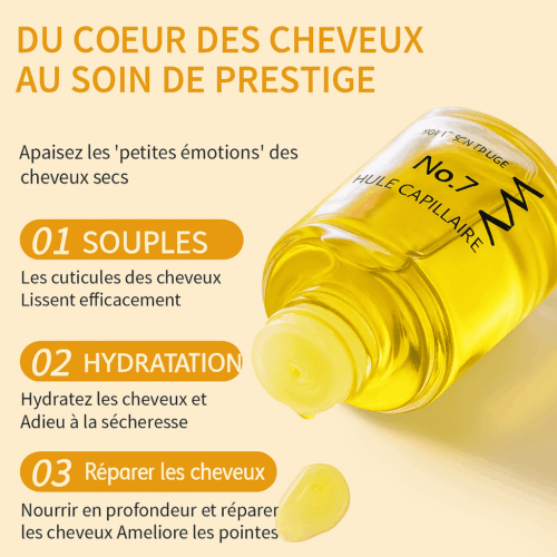 Sérum capillaire doux à l’huile de jojoba 30ml. Répare, hydrate et lisse les cheveux abîmés. Anti-frisottis, unisexe, 100 % naturel.