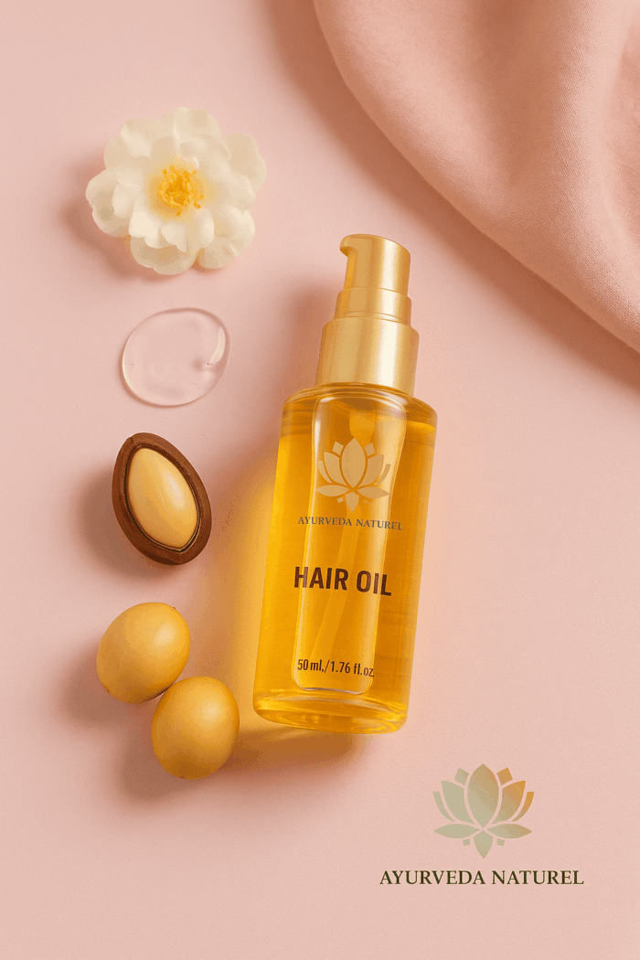 Huile de neem Ayurveda Naturel – soin capillaire réparateur et fortifiant pour cheveux longs et brillants